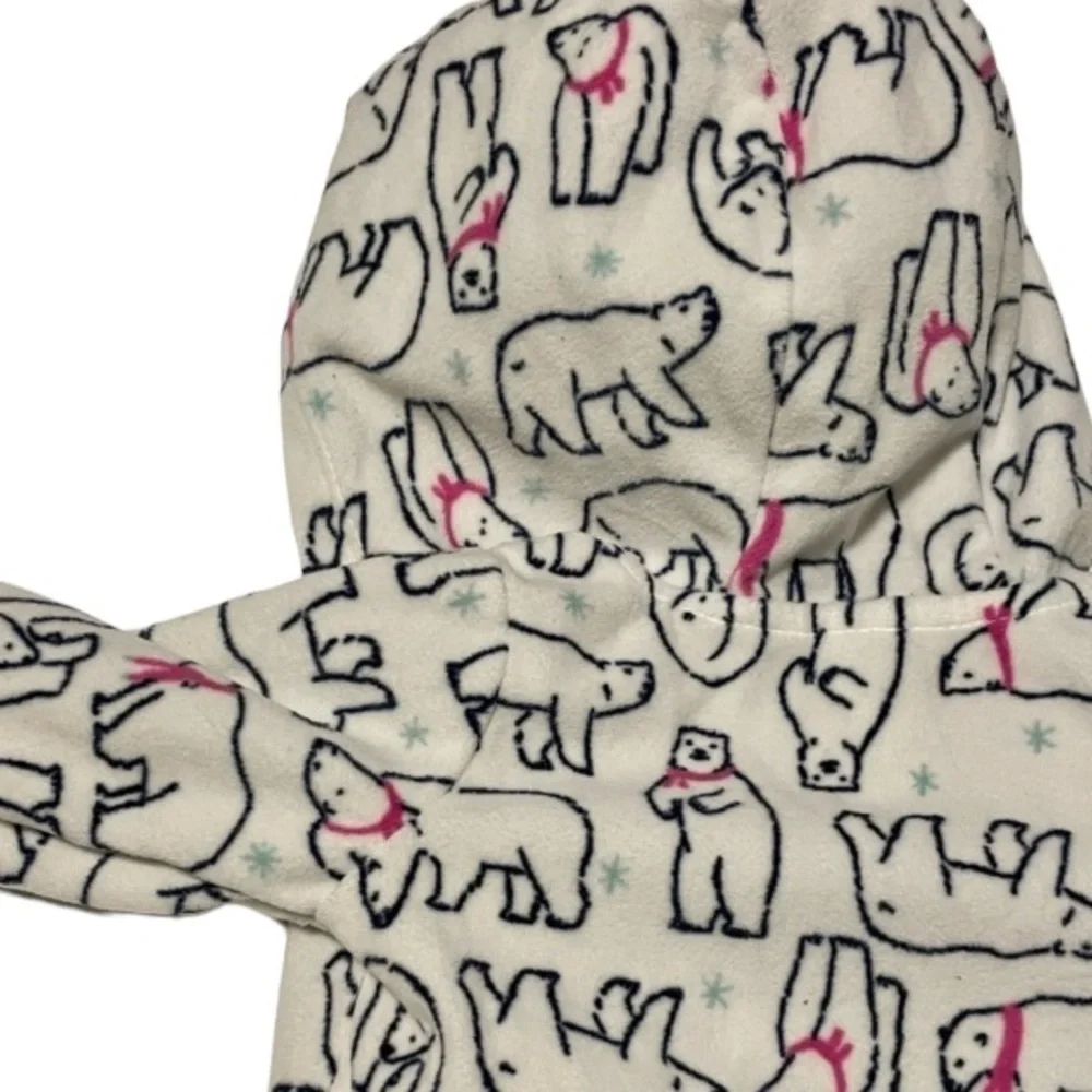 Carter’s Polar Bear Winter Fleece Onesie Full Zip Size 3m